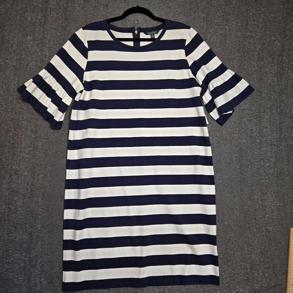 Ralph Lauren Womens Striped Shirt‎ Dress Blue White Sz XL NWT
